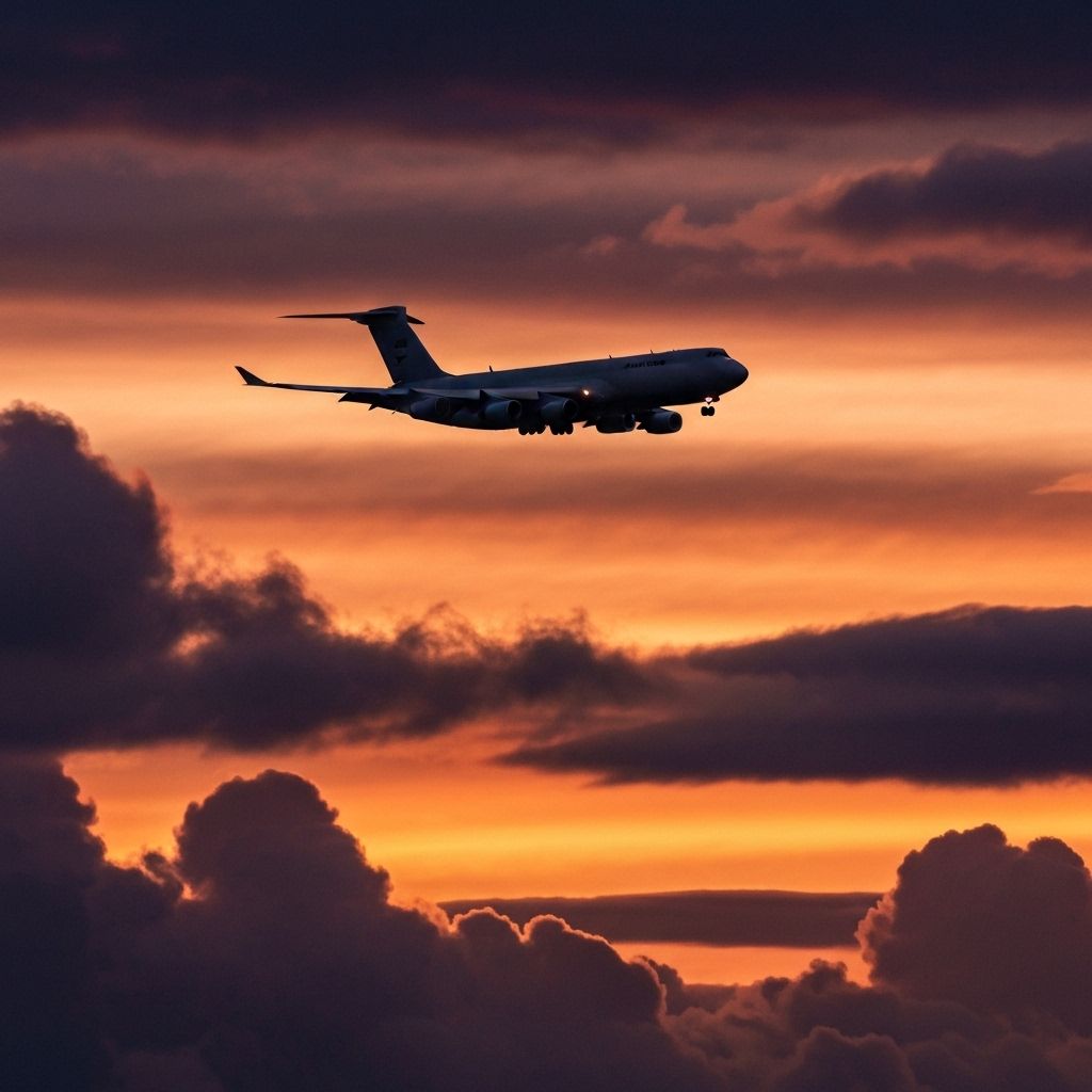 Air freight cargo plane